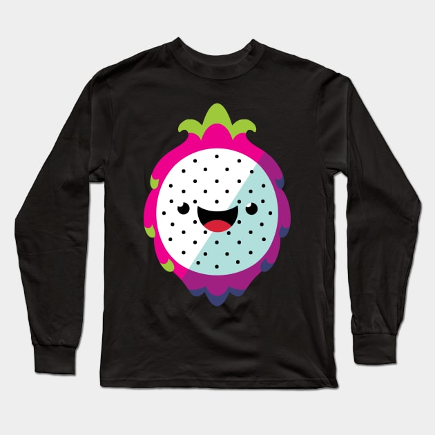 Dragon Fruit / Pitaya - Open Long Sleeve T-Shirt by ginaromoart